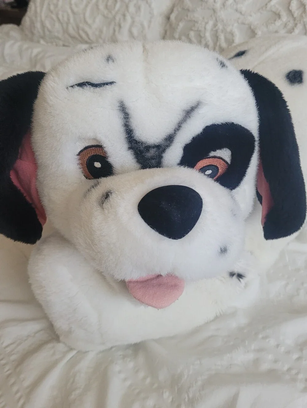 Vintage Disney 101 Dalmatians Plush Toy Lucky Blue Collar HUGE 28” Stuffed Dog